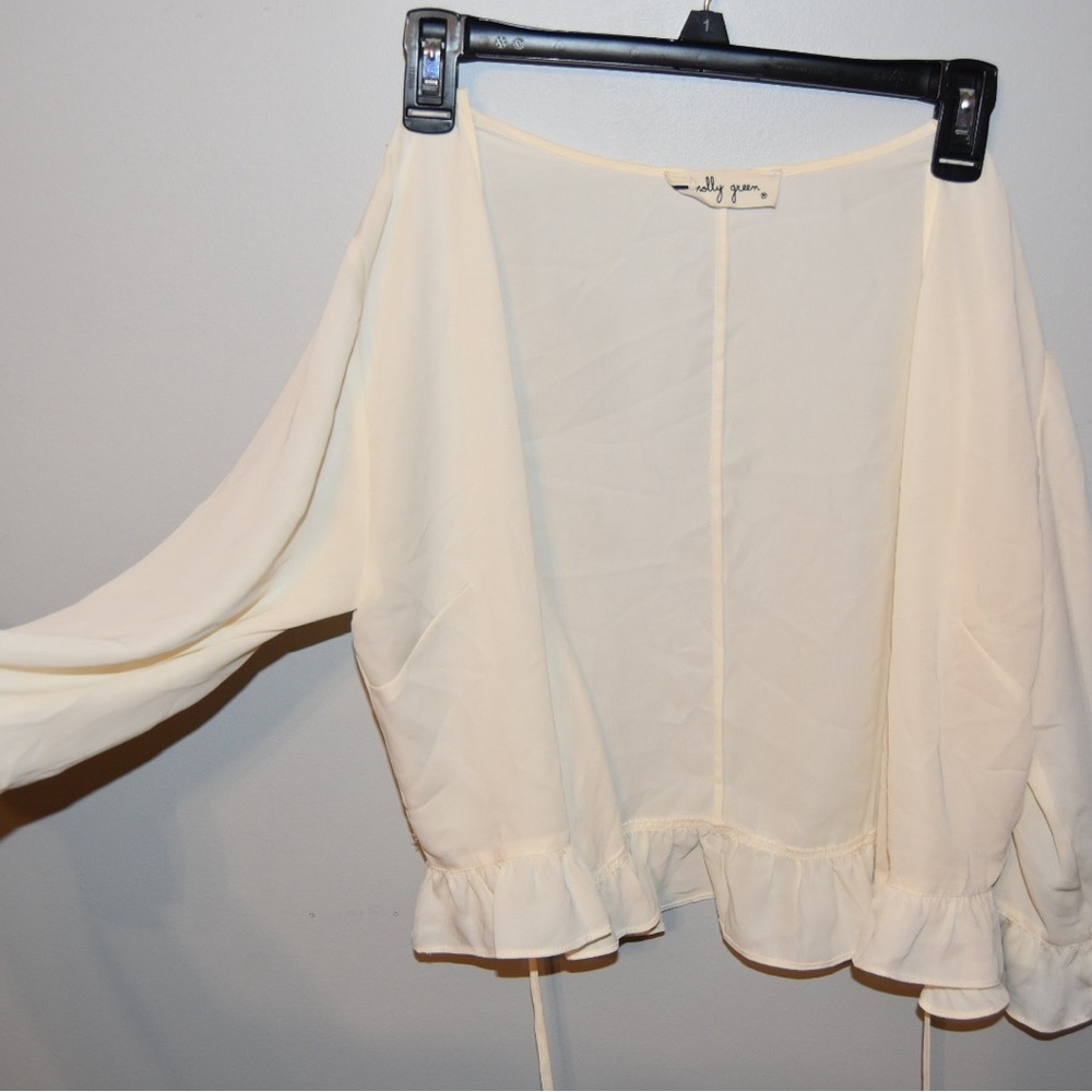 Cream Blouse with Elegant Design